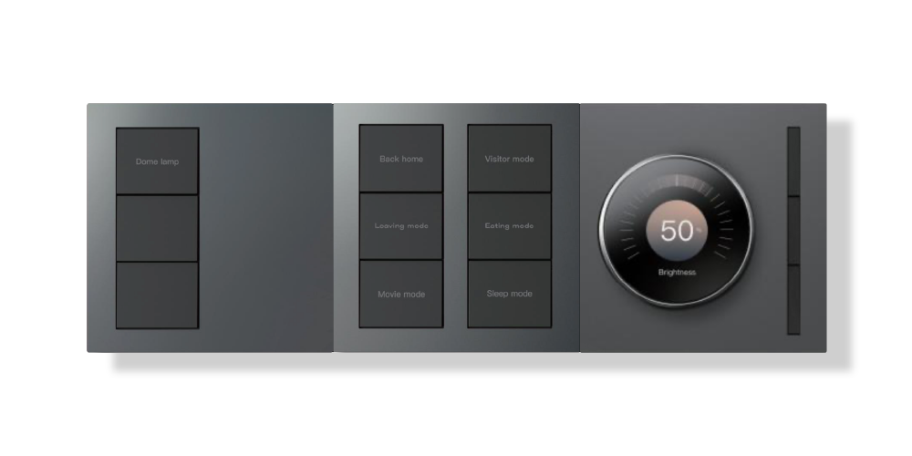 Obliq D1 Group rotary controls in grey