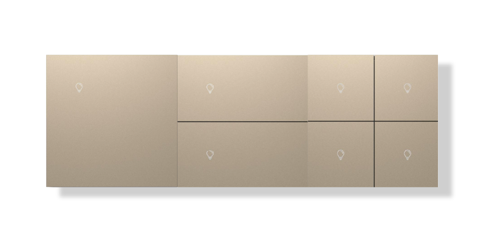 Obliq Switch C5 in brushed brass