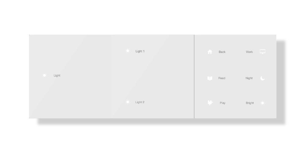 Obliq Switch Glass in white